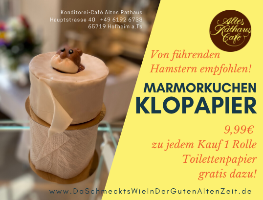 Für alle Hamster, Marmorkuchen und Klopapier